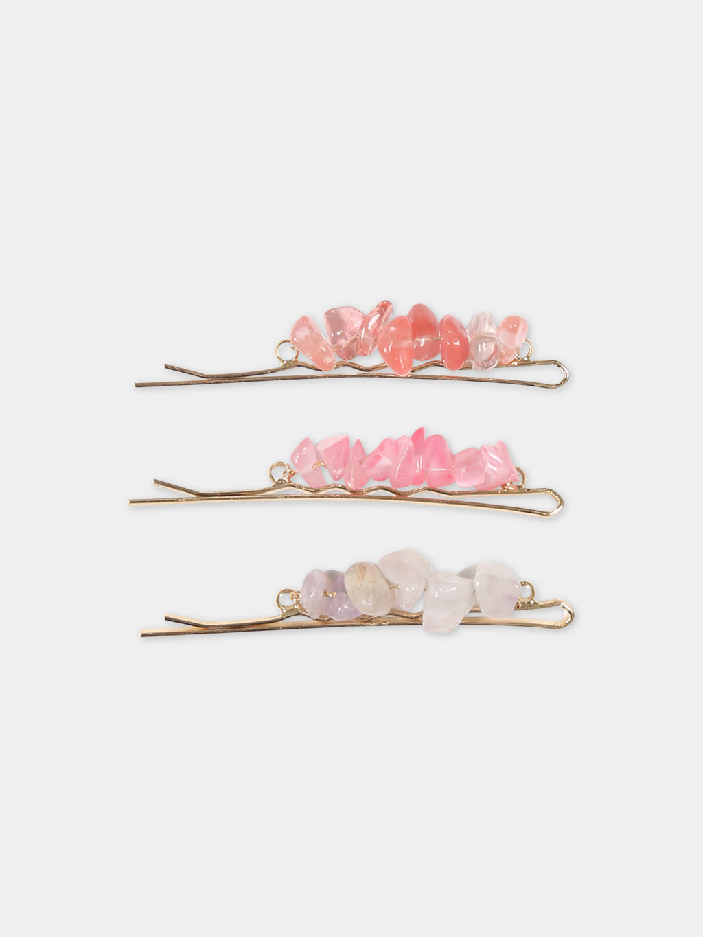 Pink clips for girl with stones